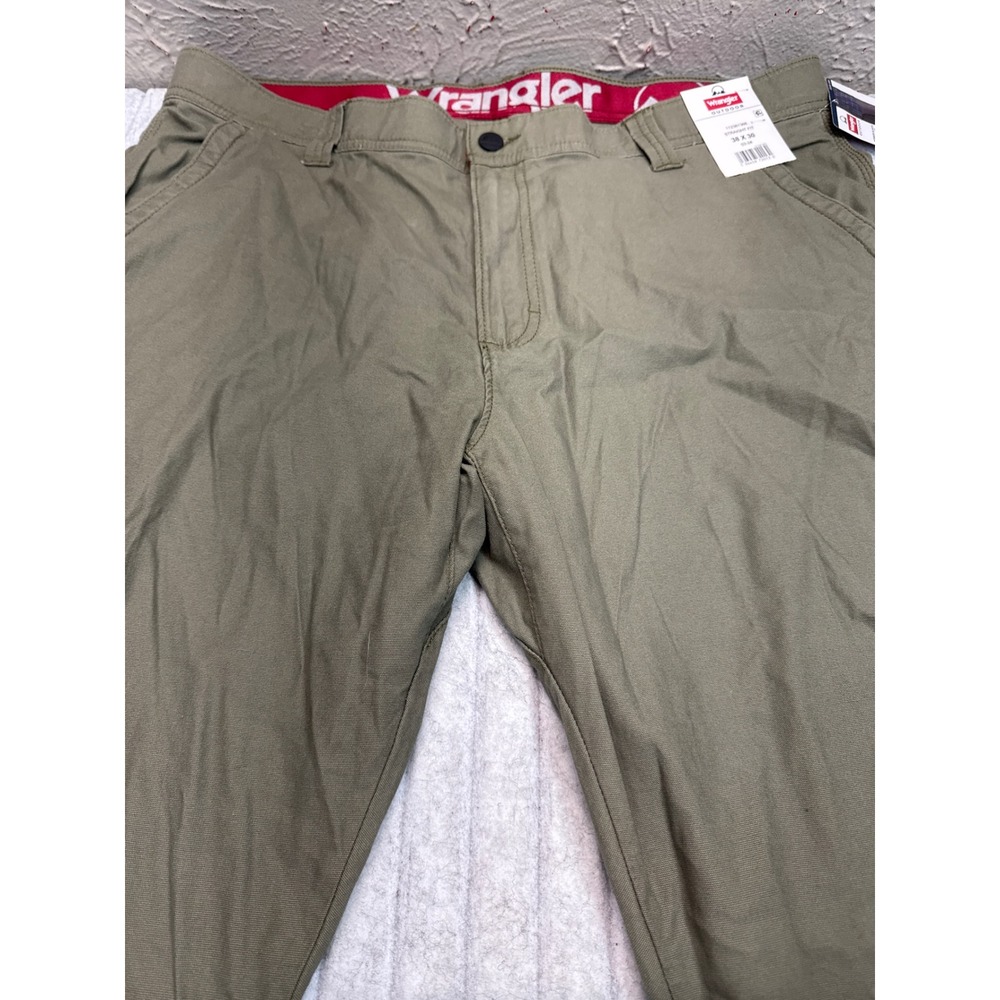 Wrangler Outdoor Men Frontier Utility Pant‎ Straight Fit Olive Green 38x30 NEW